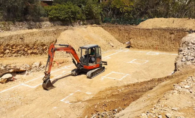 Terrassement d'une villa à Sanary sur mer